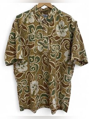 reyn spooner Vintage Floral Hawaiian Pullover Shirt XXL